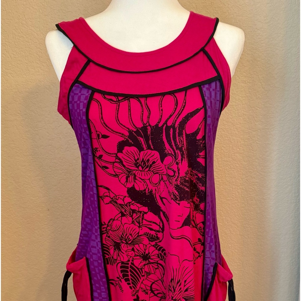 Sleeveless boho mini dress